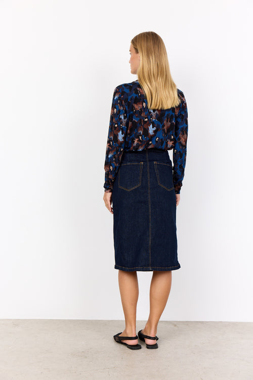 MARCIA PRINT BLOUSE ESTATE BLUE