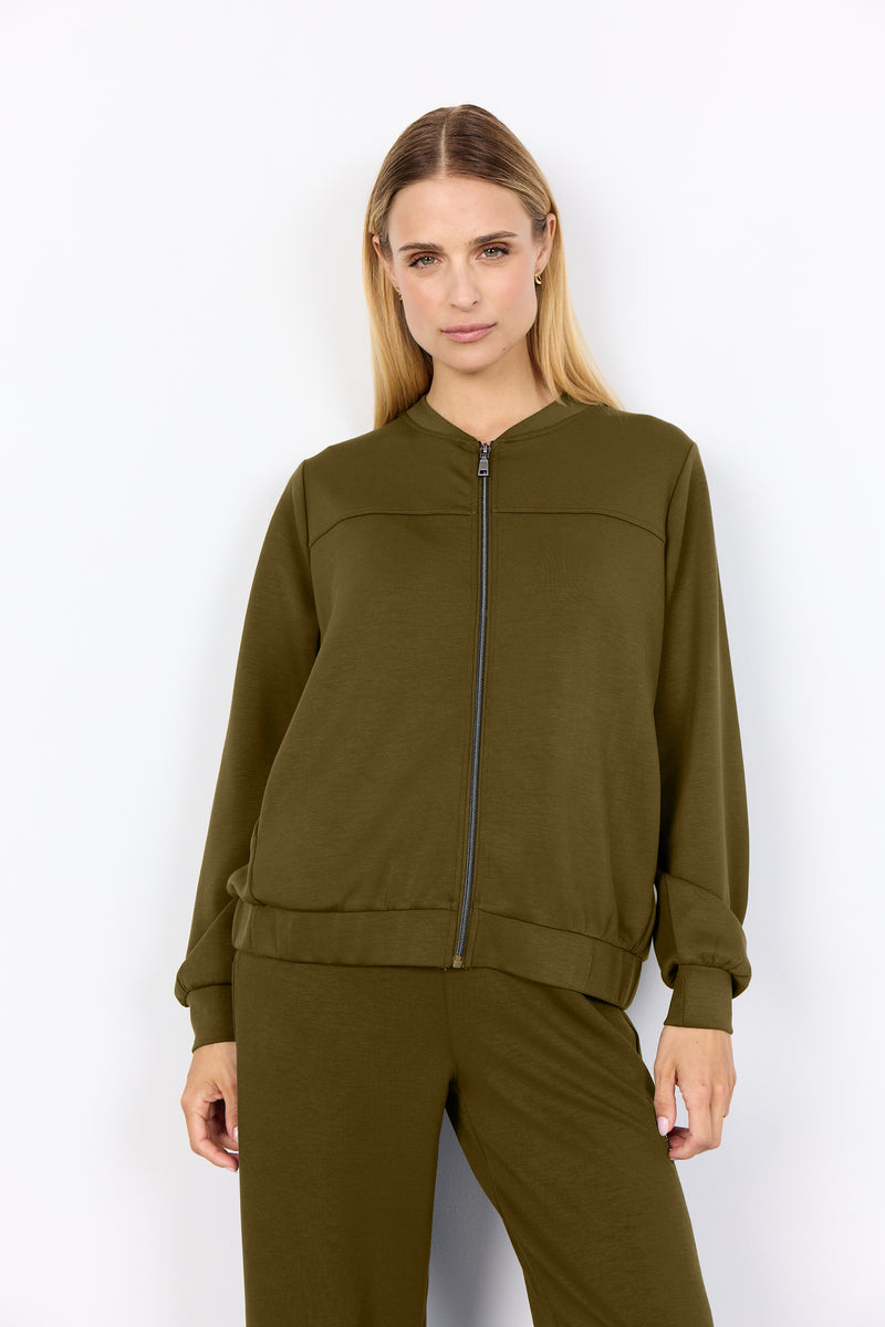 BANU ZIP UP DARK OLIVE