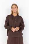 BANU HOODED PULLOVER HOT FUDGE