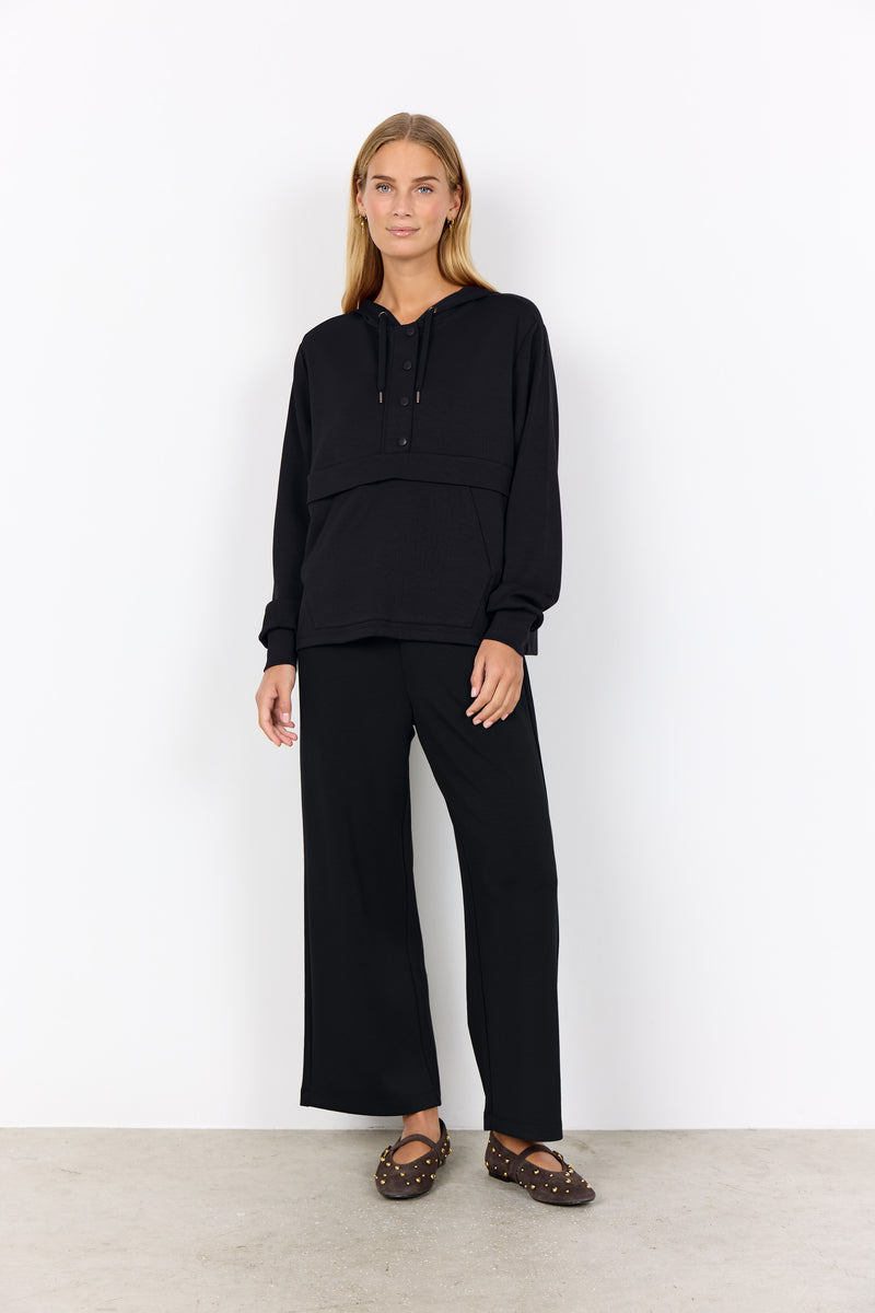 BANU HOODED PULLOVER BLACK