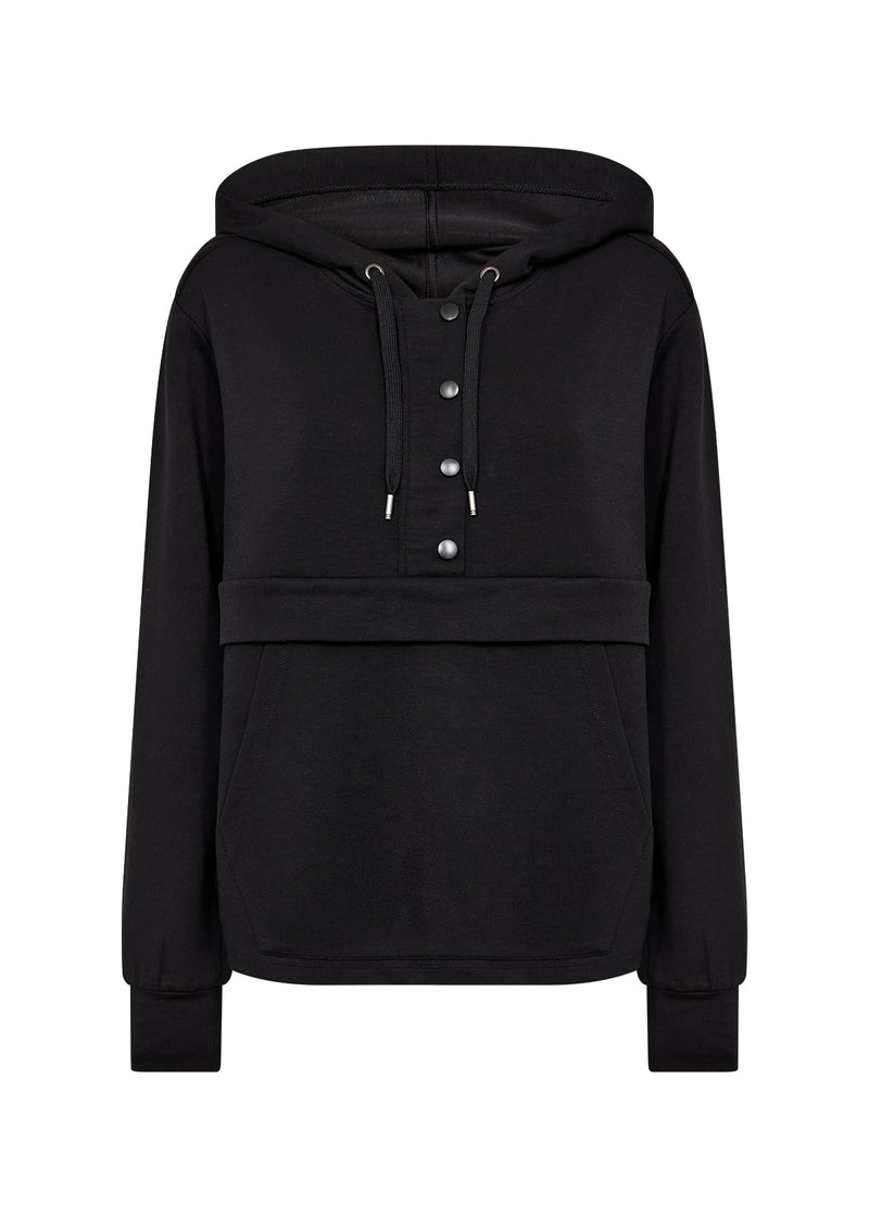 BANU HOODED PULLOVER BLACK