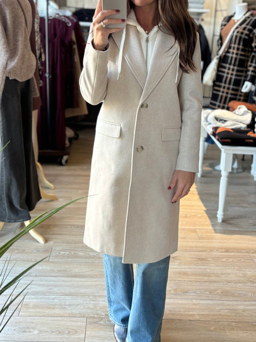 COAT W REMOVEABLE FOOLER HOODIE