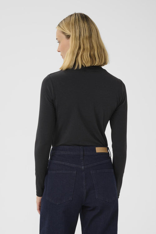 EFINAS TURTLE NECK TOP BLACK