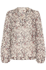 SANDI BLOUSE GRAY FLORAL