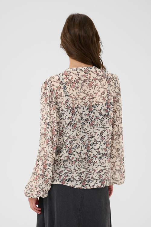SANDI BLOUSE GRAY FLORAL