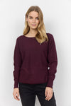 DOLLIE BUTTON BACK SWEATER WINE