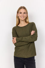 DOLLIE BUTTON BACK SWEATER OLIVE