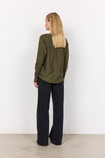 DOLLIE BUTTON BACK SWEATER OLIVE