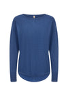 BUTTON BACK SWEATER ESTATE BLUE