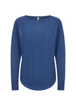 BUTTON BACK SWEATER ESTATE BLUE