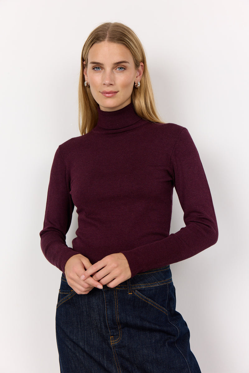 DOLLIE SWEATER WINE MELANGE