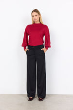 DOLLIE MOCK NECK BALLOON SLEEVE TOP