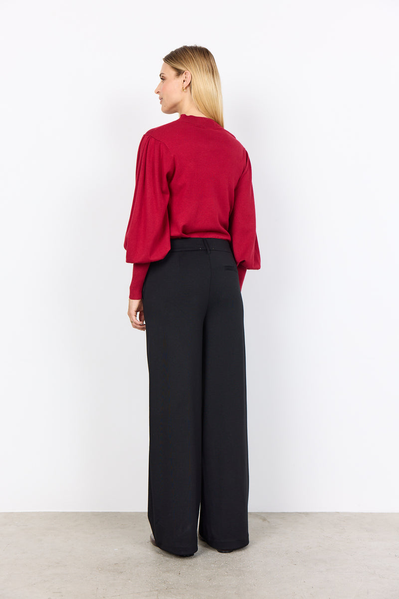 DOLLIE MOCK NECK BALLOON SLEEVE TOP