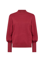 DOLLIE MOCK NECK BALLOON SLEEVE TOP