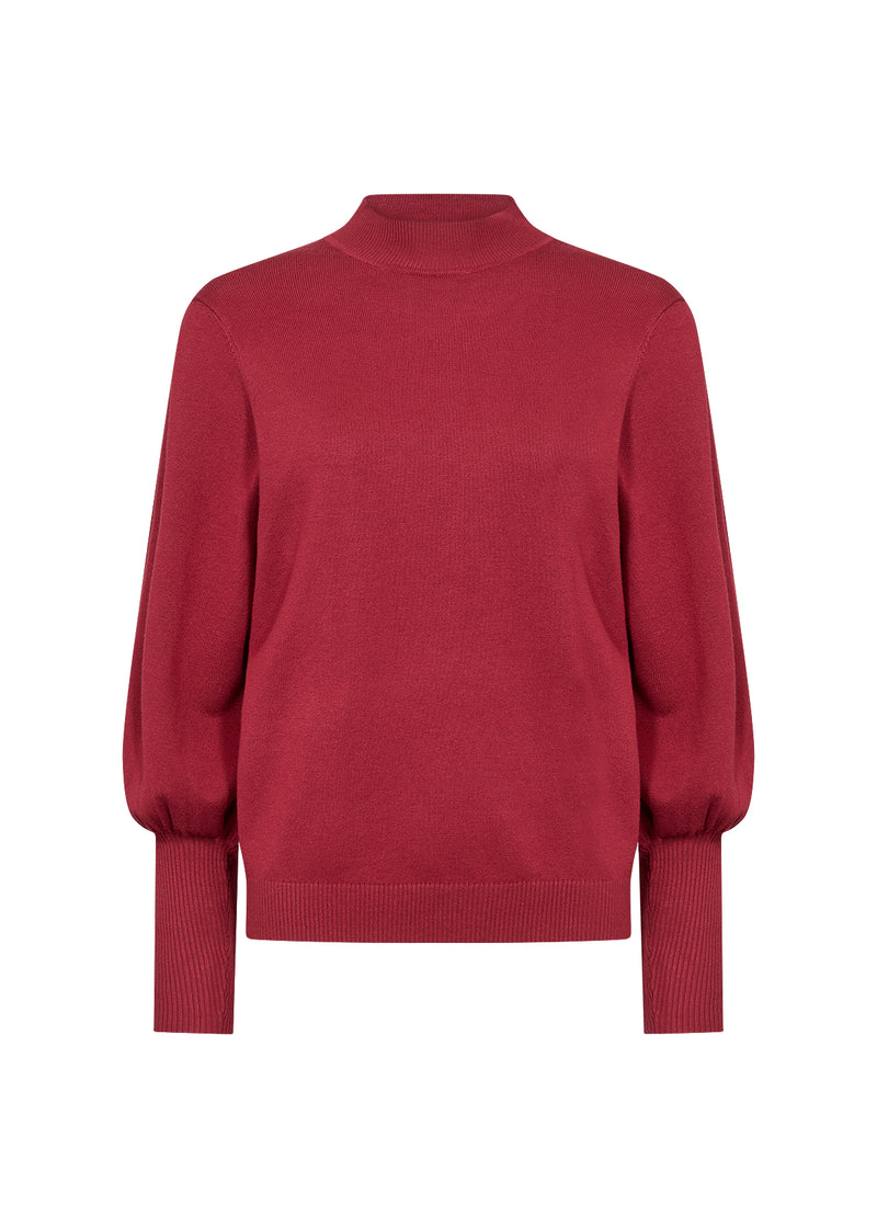 DOLLIE MOCK NECK BALLOON SLEEVE TOP