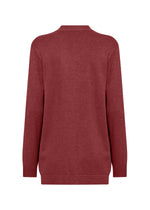 DOLLIE OPEN FRONT CARDIGAN DARK RED