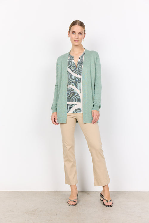 DOLLIE CARDIGAN MINERAL GREEN