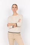 DOLLIE 3/4 SLEEVE BLACK TRIM