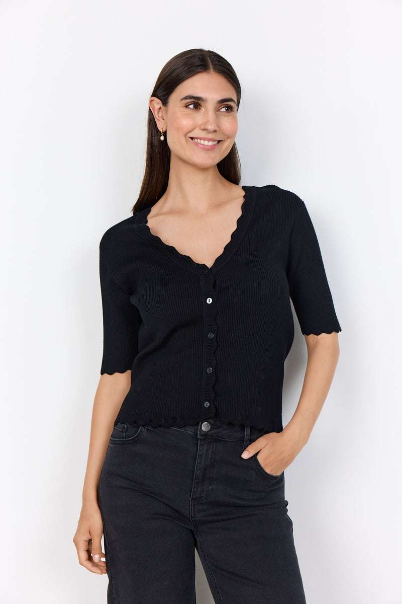 DOLLIE RIBBED CARDIGAN