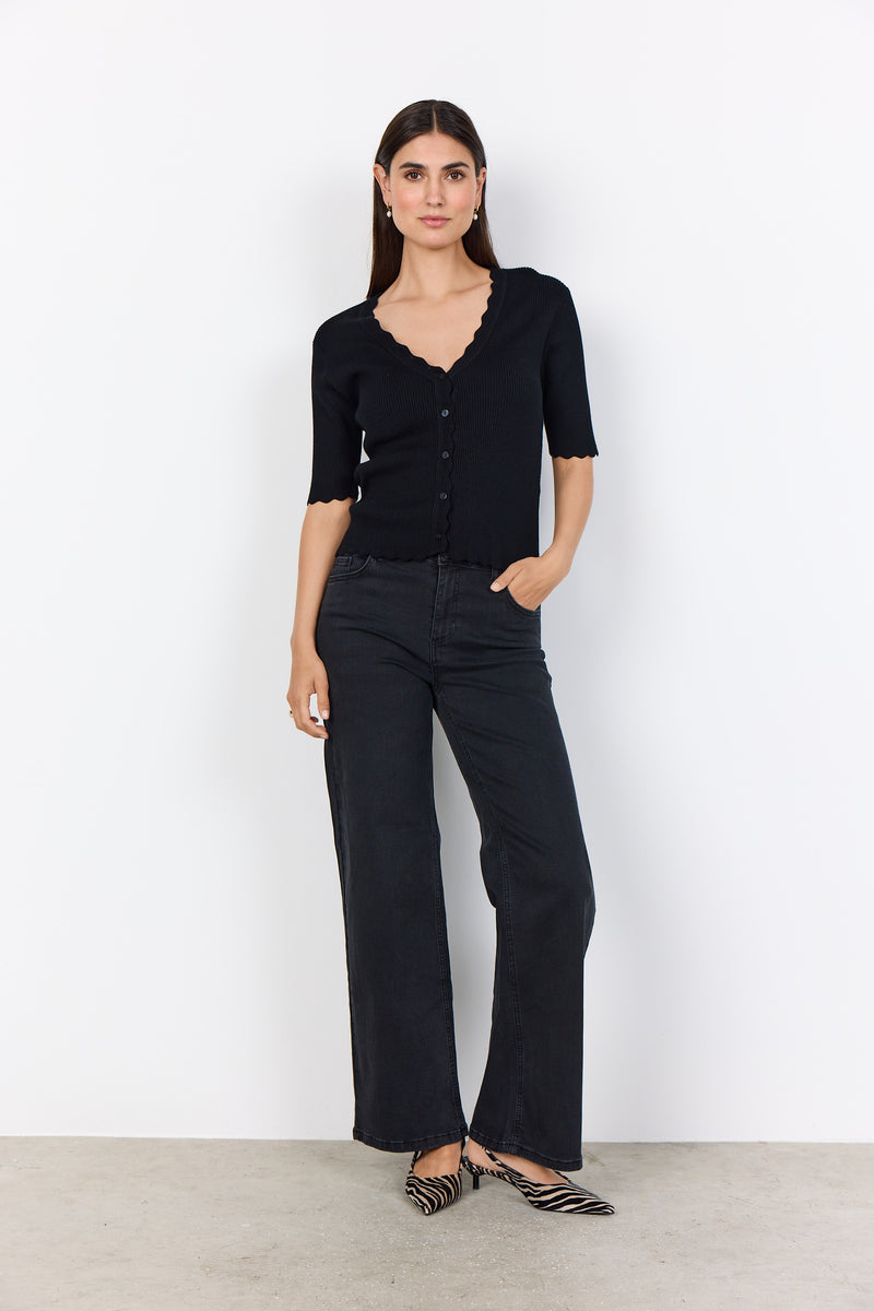 DOLLIE RIBBED CARDIGAN