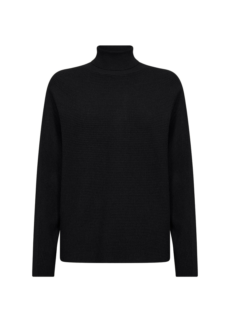 DOLLIE MOCK NECK BASIC TOP BLACK