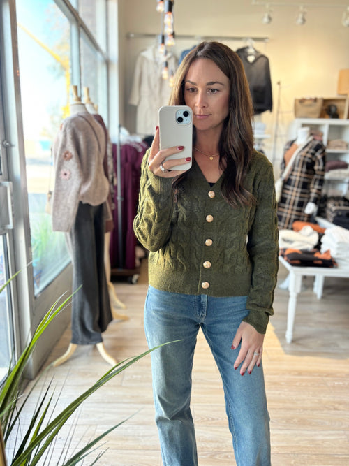 CABEL KNIT CARDIGAN