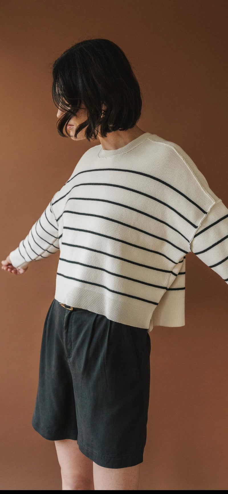 ECHO PULLOVER BLACK STRIPE