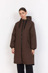 FENYA HOODED COAT HOT FUDGE
