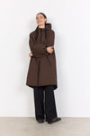 FENYA HOODED COAT HOT FUDGE