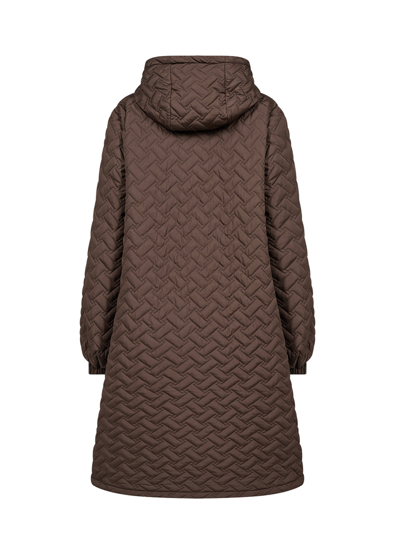 FENYA HOODED COAT HOT FUDGE