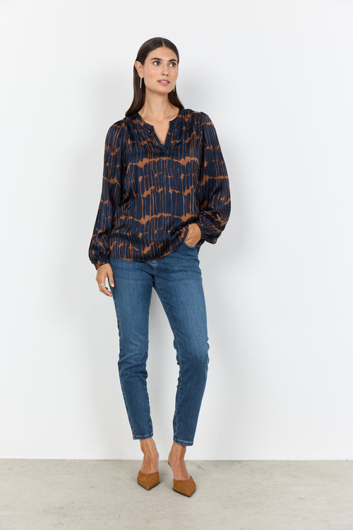 ARLETTE BLOUSE NAVY COMBI
