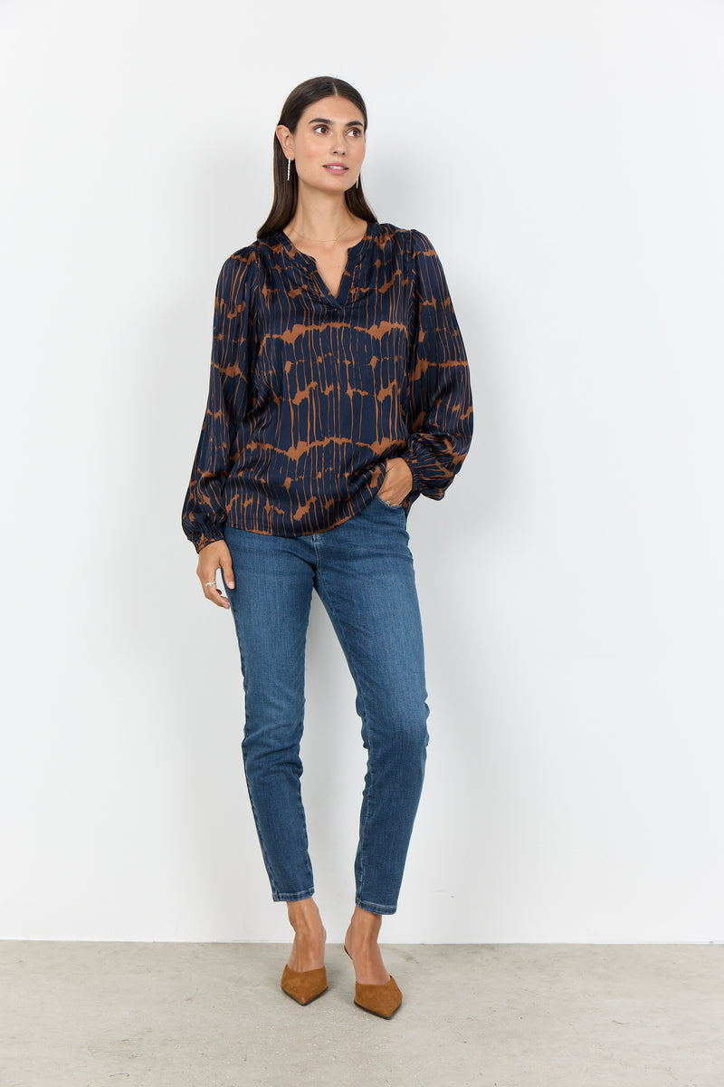 ARLETTE BLOUSE NAVY COMBI
