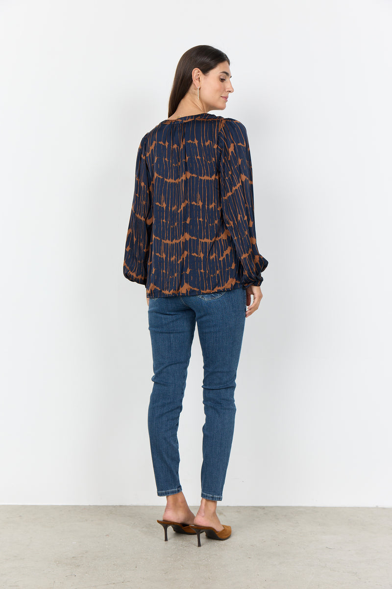 ARLETTE BLOUSE NAVY COMBI