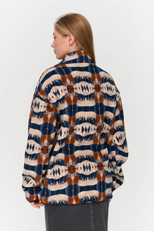 FLEECE MULTI PRINT PULLOVER