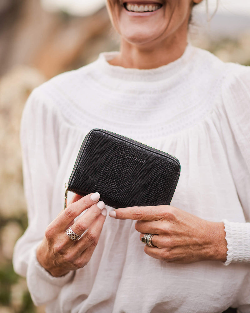 EDEN WALLET LIZARD BLACK