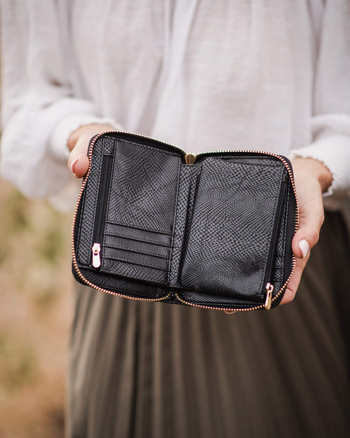 EDEN WALLET LIZARD BLACK