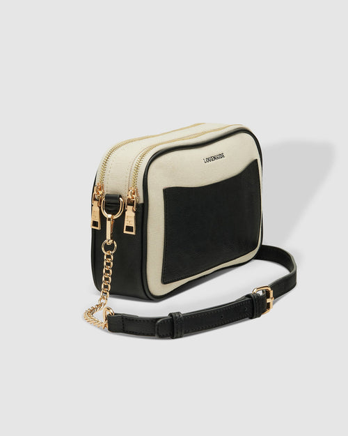 JOLENE WOVEN CROSSBODY BLACK