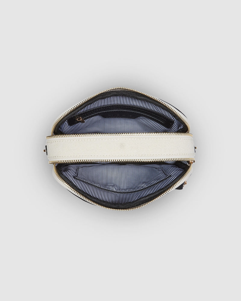 JOLENE WOVEN CROSSBODY BLACK
