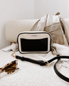 JOLENE WOVEN CROSSBODY BLACK