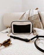 JOLENE WOVEN CROSSBODY BLACK