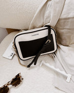 JOLENE WOVEN CROSSBODY BLACK