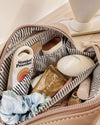 LACEY QUILTED MAKEUP BAG COFFEE