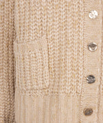 OVERSIZED LUREX CARDIGAN LIGHT SAND
