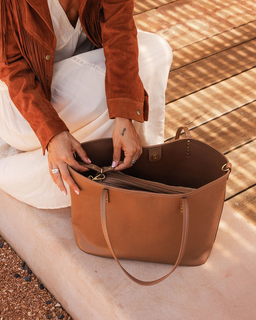 JACKSON 2 IN 1 TOTE BAG CARAMEL