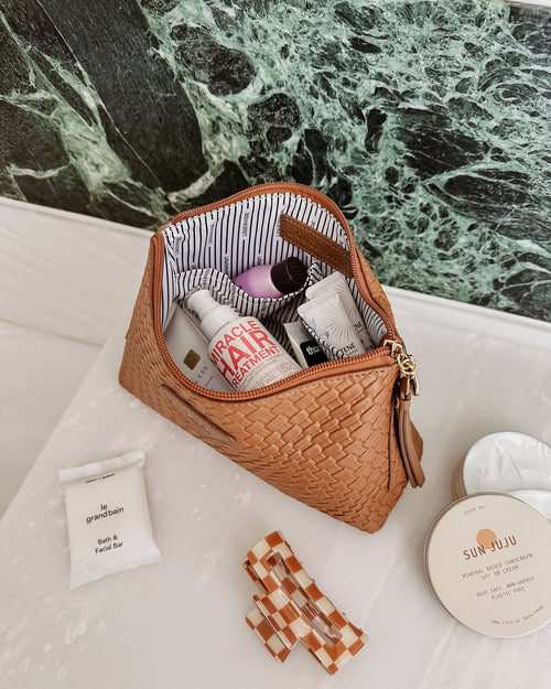 CARLO MAKEUP BAG CAMEL