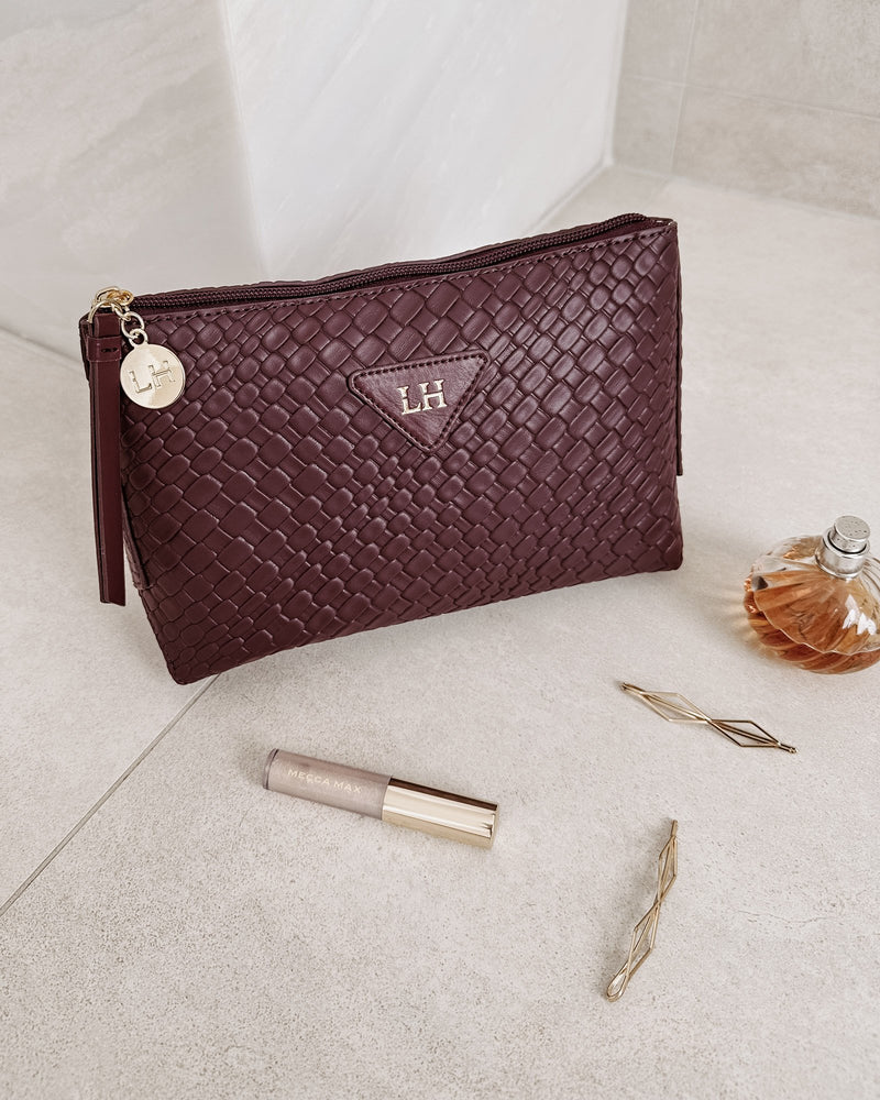 CARLO MAKEUP BAG BURGUNDY