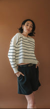 ECHO PULLOVER BLACK STRIPE