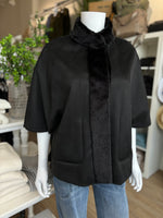 FAUX FUR SUEDE JACKET REVERSIBLE