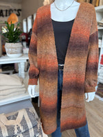 LONG SWT CARDIGAN W/ PUFF SLEEVE