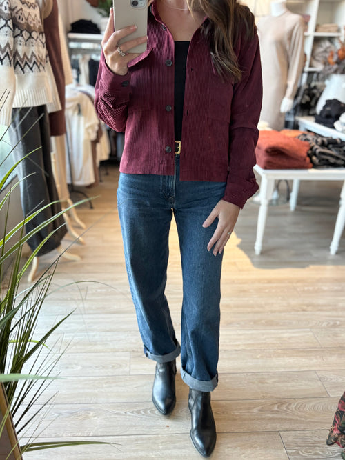 BINDI JACKET DARK RED